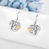 URONE Squirrel Earrings 925 Sterling Silver Cute Squirrel Acorn Earrings