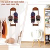 Wonderjune Wooden Hat Racks for Baseball Caps, Wall Mounted Baseball