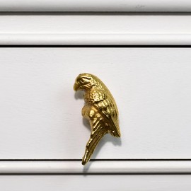 Melody Maison Metallic Gold Parrot Drawer Knob