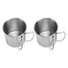 Outdoor Water Cup Foldable Handle Portable 304 Stainless Steel Mug