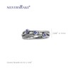 Silvershake 3 Stone Genuine Tanzanite 925 Sterling Silver Stack Stackable