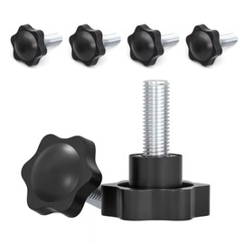 Zasjon Star Grip Screws M8 x 60 mm Star Handle Screws Star Head Screw Clamping Knob Handle Thumb Screw Star Screw Clamping Screw for Machine Tools Furniture Handle Electronic Devices Pack of 6