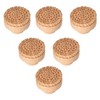 6pcs Round Drawer Knobs Wood Rattan Woven Handmade Drawer Pulls