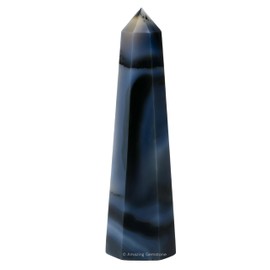 Amazing Gemstone Dendrite Agate Crystal Towers - Natural Healing Crystal Point Obelisk for Reiki Healing and Crystal Grid (3 Inch)