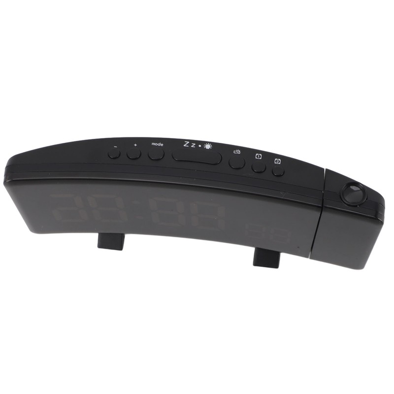 Projection Alarm Clock with 2 USB Ports LED Curved Display