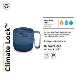 Klean Kanteen Taza Rise de 14 oz - Acero inoxidable con tapa abatible - Stellar