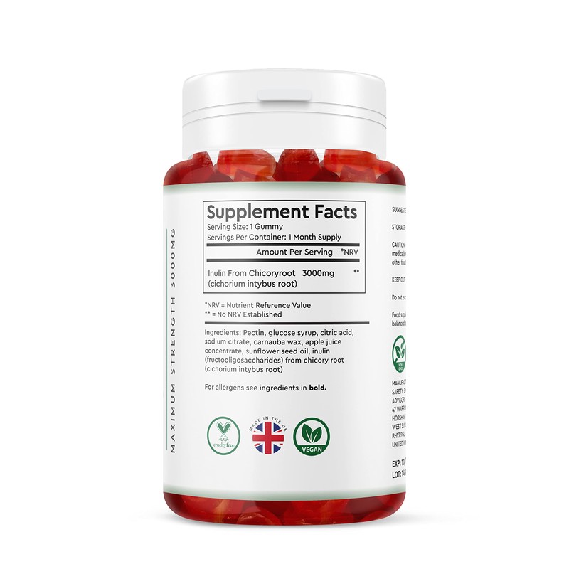 Fibre Gummies 3000MG - Vegan - One Month Supply -