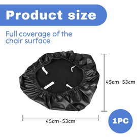 SuriNexCentrics Stretch Chair Seat Cover for Office – 1PC Black Jacquard Computer Desk Chair Cover, Soft Elastic Office Chair Seat Protector Slipcover