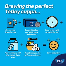 Tetley Everyday Original Tea, Black Tea, 1 Box of 160 Teabags