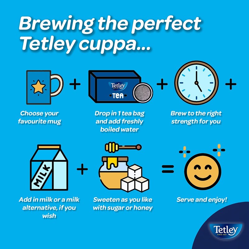 Tetley Everyday Original Tea, Black Tea, 1 Box of 160