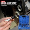 EVTSCAN 13pcs Alternator Freewheel Pulley Removal Tool Kit, Heat-Treated Carbon