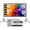 Outdoor Projector Screen with Stand, SCREENMAX 120 inch Foldable Projector