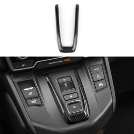BRMYL Hybrid Center Gear Shift Panel Decals for Honda CRV 2017 2018 2019 2020 2021 2022 Accessories CR-V ABS Carbon Fiber Interior Stickers, Black