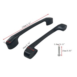 GKYZBB 10 pcs Black 96mm Hole Pitch Cabinet Handles Dressing Table Drawer Handle Kitchen Cabinet Handles