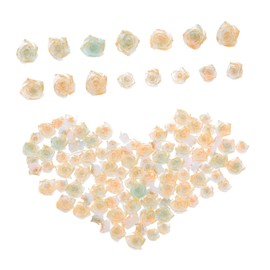 Baluue 100pcs Resin Flower Nail Art Decals for Elegant DIY Manicures Gradient Accessories for Women