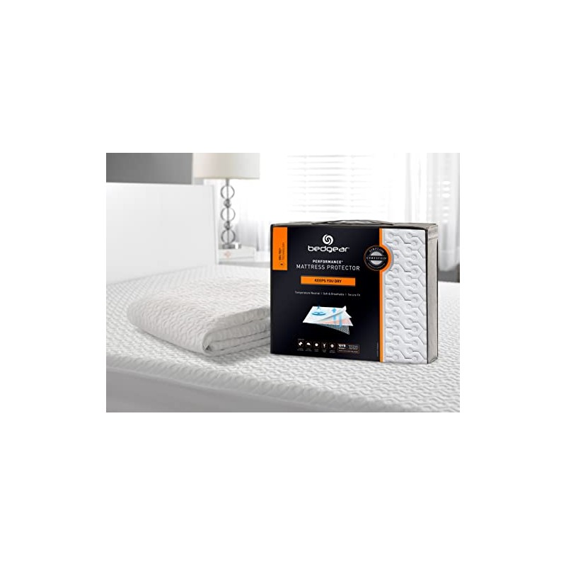 Bedgear Queen Dri-Tec Protector de colchón Impermeable, Transpirable, Lavable, Compatible
