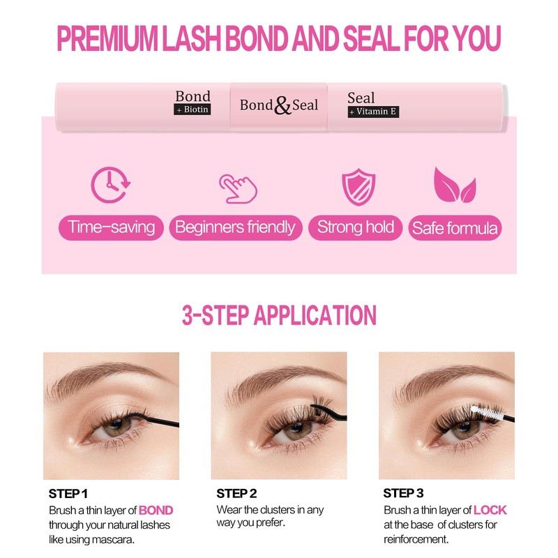 QUEWEL DIY Eyelash Extensions Set, 200 Pieces Lashes Set, Thin