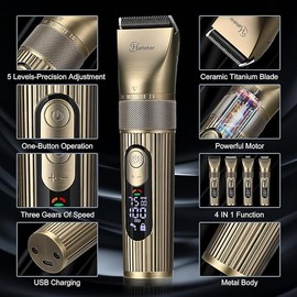 Hatteker男性用髭トリマー専門コードレスヘアカットカミソリ細部トリマー男性用防水4 in 1