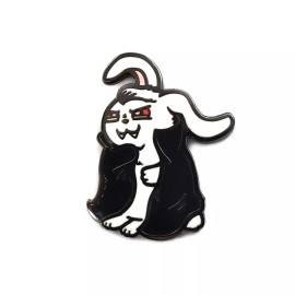 Kolorspun Vampire Bunny Rabbit Enamel Pin for Fitted Hat, Funny Enamel Pin, Cute Hat Pin