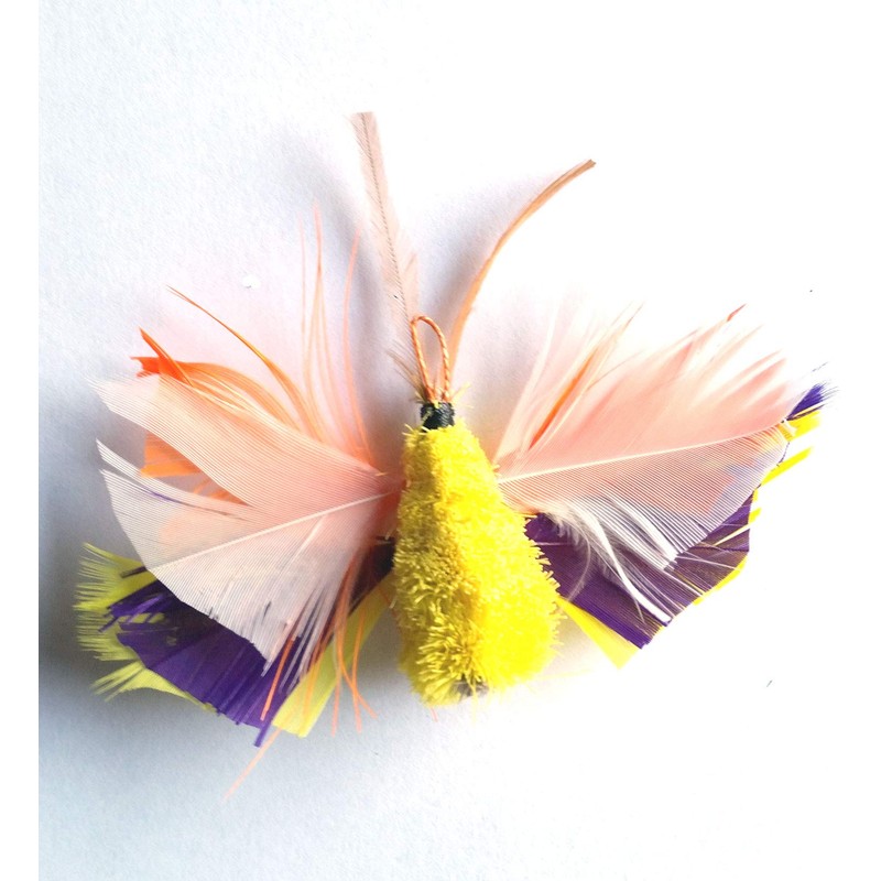 Kat Fly 3 Inch Handmade Cat Toy Teaser Butterfly (1,