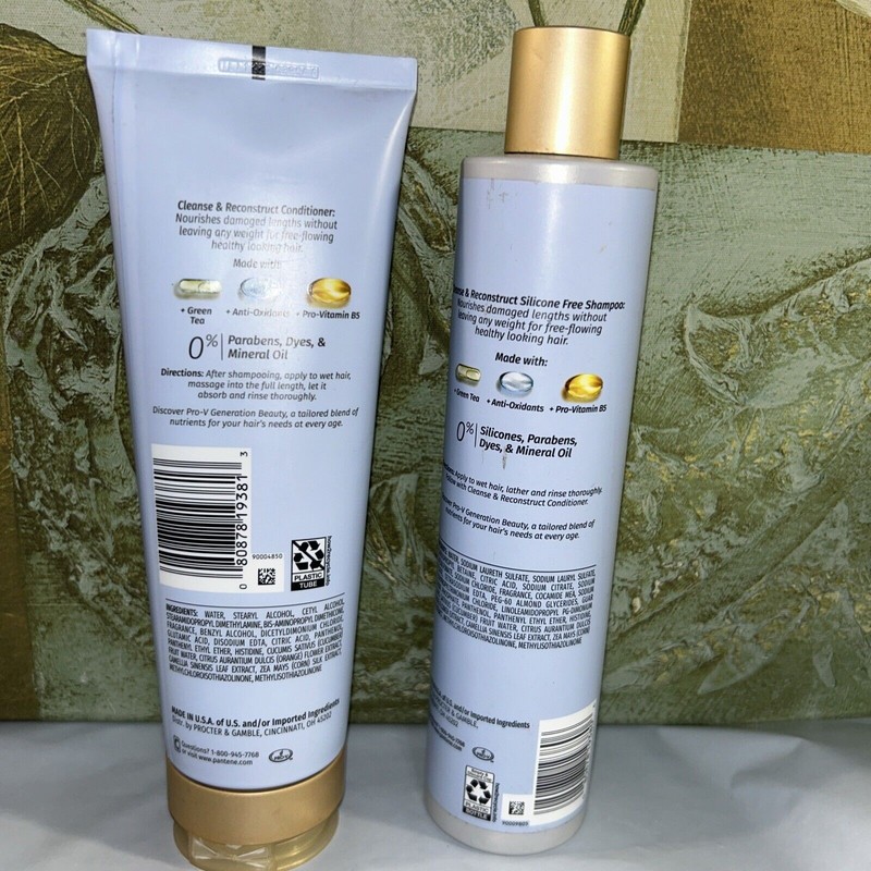 9.6 oz & 8oz Pantene Generation Beauty Cleanse & Reconstruct