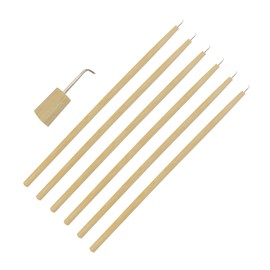 6 Pieces Lace Wig Ventilating Needle Kit Ventilating Hook Needle Hair Wig Weaving Needle with Wooden Handle Holder for Lace Wig Making Repairing Weaving