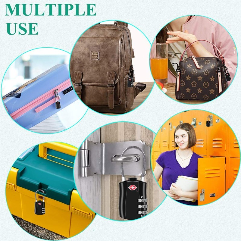 TSA Locks, Digit Combination Padlockss and Steel Cable Combination Travel