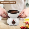 OFFKITSLY Fondue Pot Set, Mini Electric Fondue Pot Set for