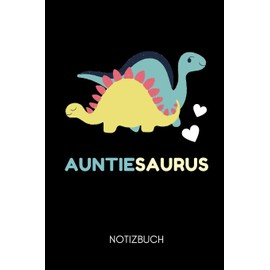 AUNTIESAURUS NOTIZBUCH: A5 Notizbuch PUNKTIERT als Geschenk für werdende Patentanten | Du wirst Tante | Geschenkidee | Weihnachtsgeschenke Schwester | Schwanger Überraschung