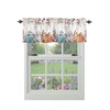 Fall Thanksgiving Kitchen Curtains Valances for Windows Watercolor Autumn Pumpkins