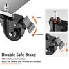 2 Inch Caster Wheels, Swivel 3/8" Threaded Stem Casters Set