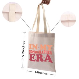 VAMSII Sonographer Gifts for Women Sonographer Makeup Bag Sonography Tech Gifts Radiologist Graduation Gifts In My Sonographer Era (Tote Bag)