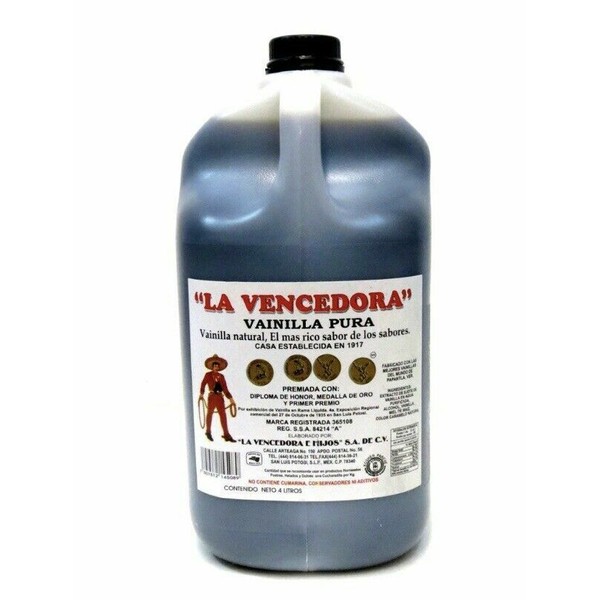 La Vencedora 1 Gallon 4 Liters Mexican Vanilla From Mexico