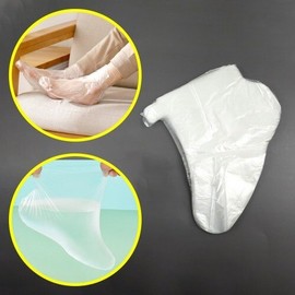 일회용 발 보습 비닐 100매 각질 갈라짐 뒷꿈치 팩 관리 풋 케어 신발 피팅 위생 커버 Disposable Foot Moisturizing Vinyl 100 Sheets Callus Cracking Heel Pack Care Foot Care Shoe Fitting Hygiene Cover