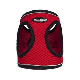 Bark Appeal Reflective Mesh Step in Harness, Medium, Red