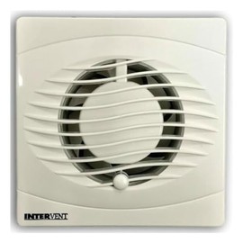 Intervent BVF100S Axial Extractor Fan for 100mm / 4 Inch Duct White Standard Model