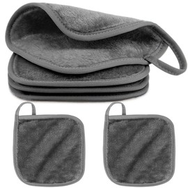 6 Stück Microfaser Abschminktücher Waschbar für Schonende Gesichtsreinigung, Quadrat Mikrofaser Waschlappen Gesicht Gesichtstücher Mini Handtücher Makeup Entferner Tuch (20x20cm)