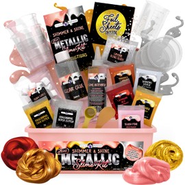 Original Stationery Mini Metallic Shimmer and Shine Slime Kit, Make Metallic Rose Gold Slime & Lots of Shimmery Slime Creations, Great Gift Idea