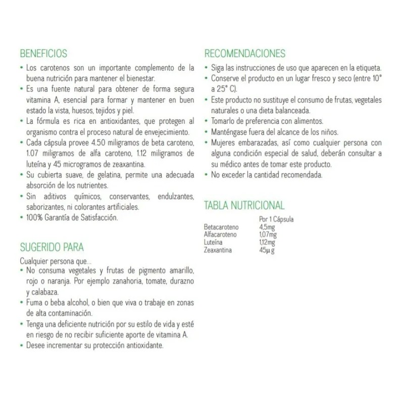 Vitaminas Nutrilite Multicaroteno 90 Capsulas Betacaroteno Sin Sabor