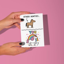 LimaLima Auntie Birthday Card Unicorn Design For A Special Aunty 21st 30th 40th 50th