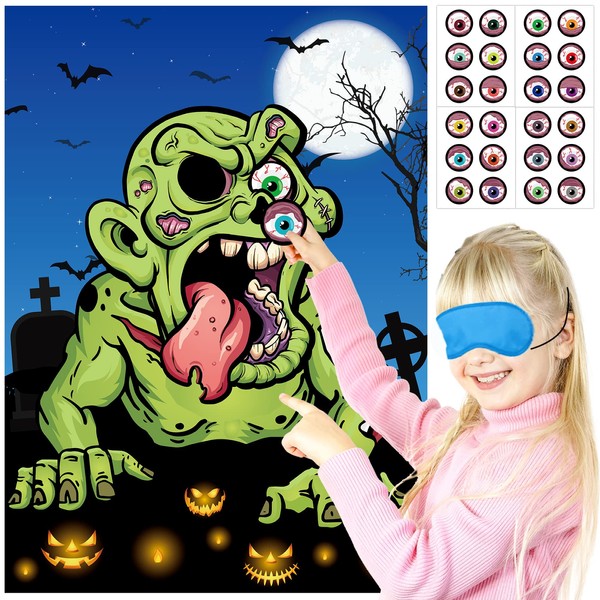 RMMD® Halloween Party Games for Kids Pin the Eye on