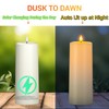 SoulBay 10" x 4" Flameless USB Rechargeable Candles, Solar Powered