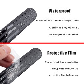 JINZHAO 3D Metal All Black American Flag Emblem Decal Stickers (1 Pair), Matte Black 6" x 1" Patriotic USA US Flag Car Decals Bumper Stickers for Truck, Window, Motorcycle