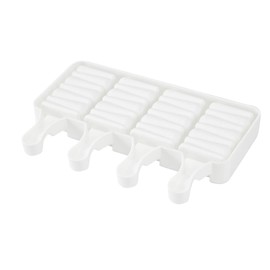 Restaurantware Pastry Tek Silicone Rectangle Popsicle Mold - 4-Compartment - 10 count box
