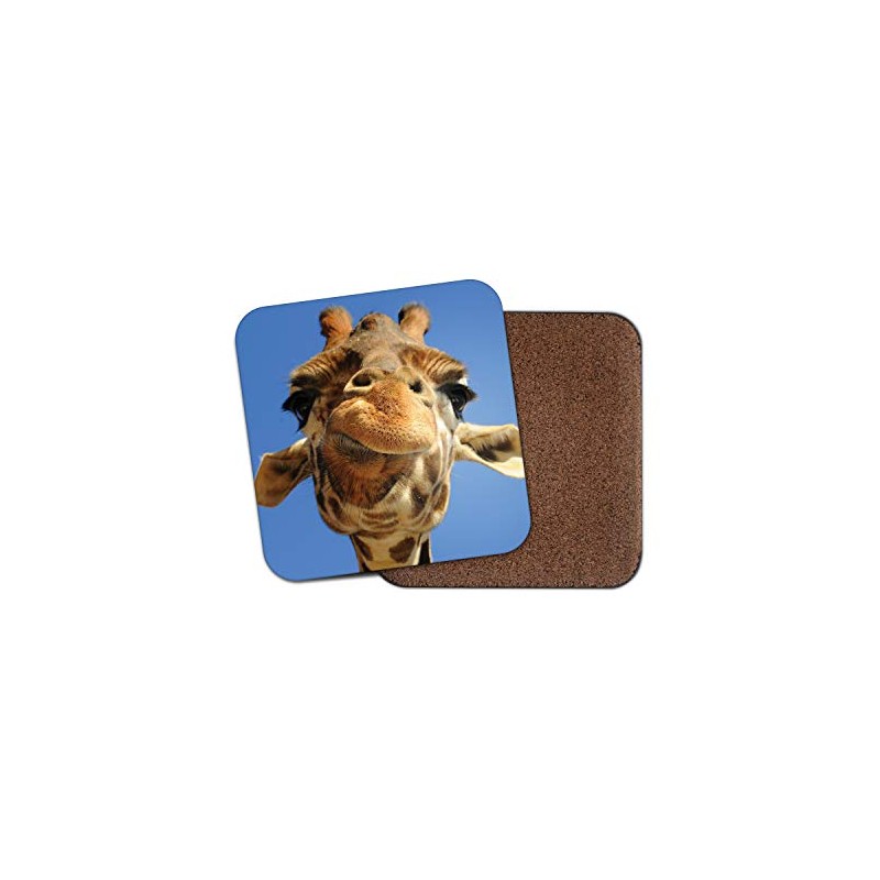 1 x Cute Giraffe Drinks Coaster - Safari Africa Animal