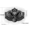 ringcrown Bridal Sets Black Gold Plated Heart Black Cz 2pcs