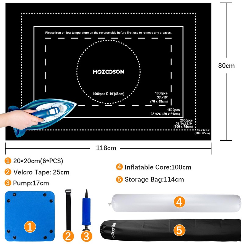 MOZOOSON Puzzle Mat, Jigsaw Puzzle Mat 2000 1500 1000 Pieces