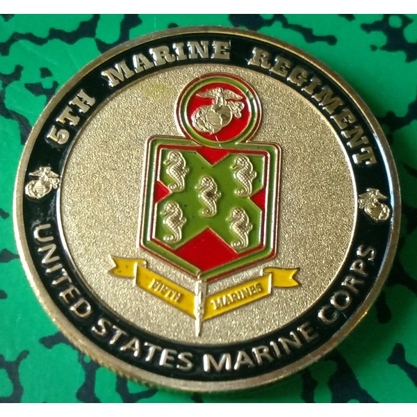 Marine Corps 5th Regiment #1219 Military Honor Challenge Coin