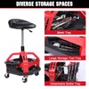 CRAFTZONE Rolling Shop Stool with Wheels, Heavy Duty Garage Shop