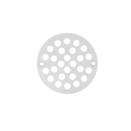 Evangeline 4 Inch Shower Drain Cover Replacement Bathroom Grate Drain Strainer Round (White)